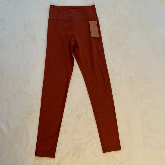 Girlfriend Collective Compressive High-Rise Leggings 28" in Sedona Rust Size M - Picture 7 of 11